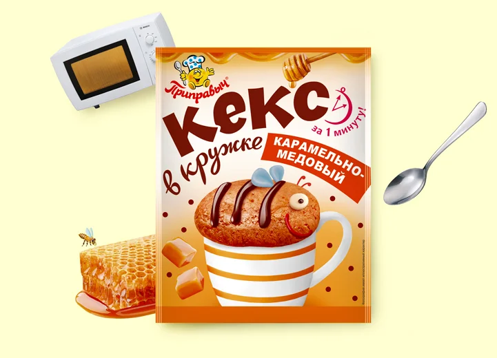 Кекс в кружке карамельно - медовый