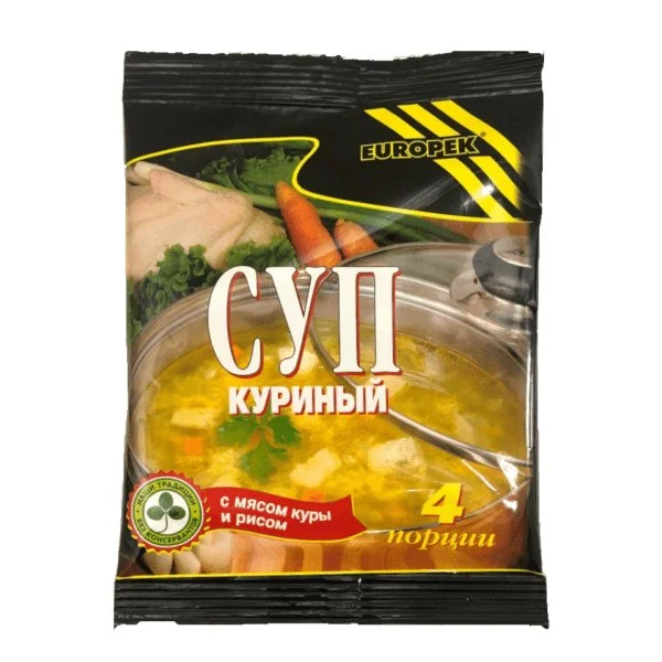 Суп Куриный с рисом 75г «Европек»