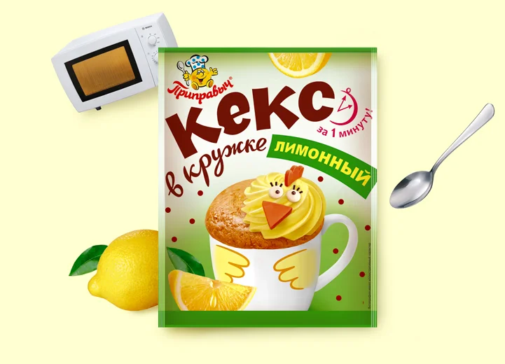 Кекс в кружке лимонный