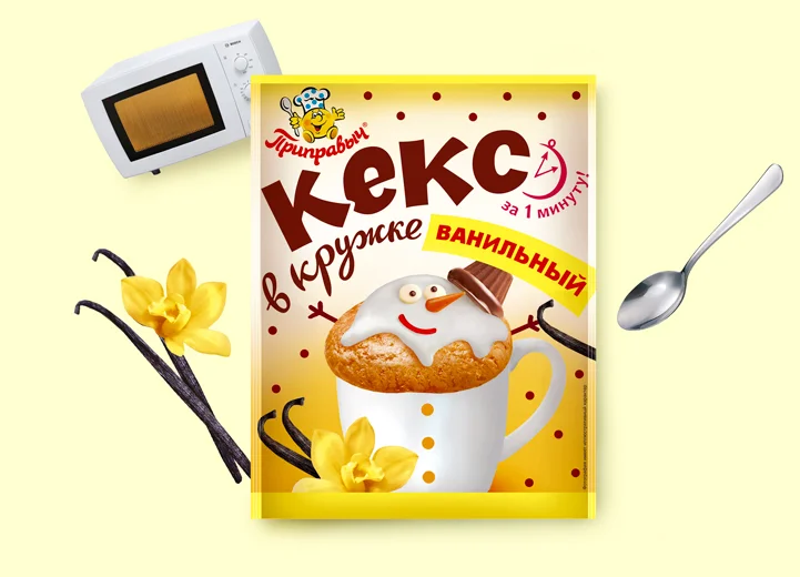 Кекс в кружке ванильный