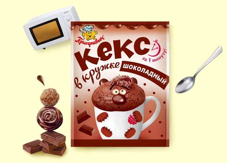 Кекс в кружке шоколадный