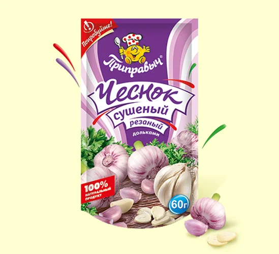 Чеснок сушёный, резаный дольками 60 г