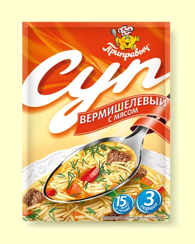 Суп вермишелевый с мясом 60 г